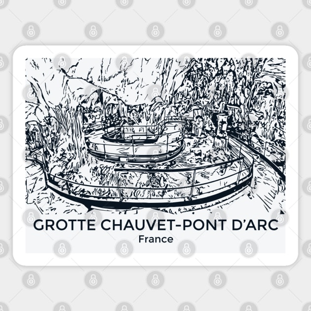 Grotte Chauvet-Pont d’Arc - France Magnet by Lakeric